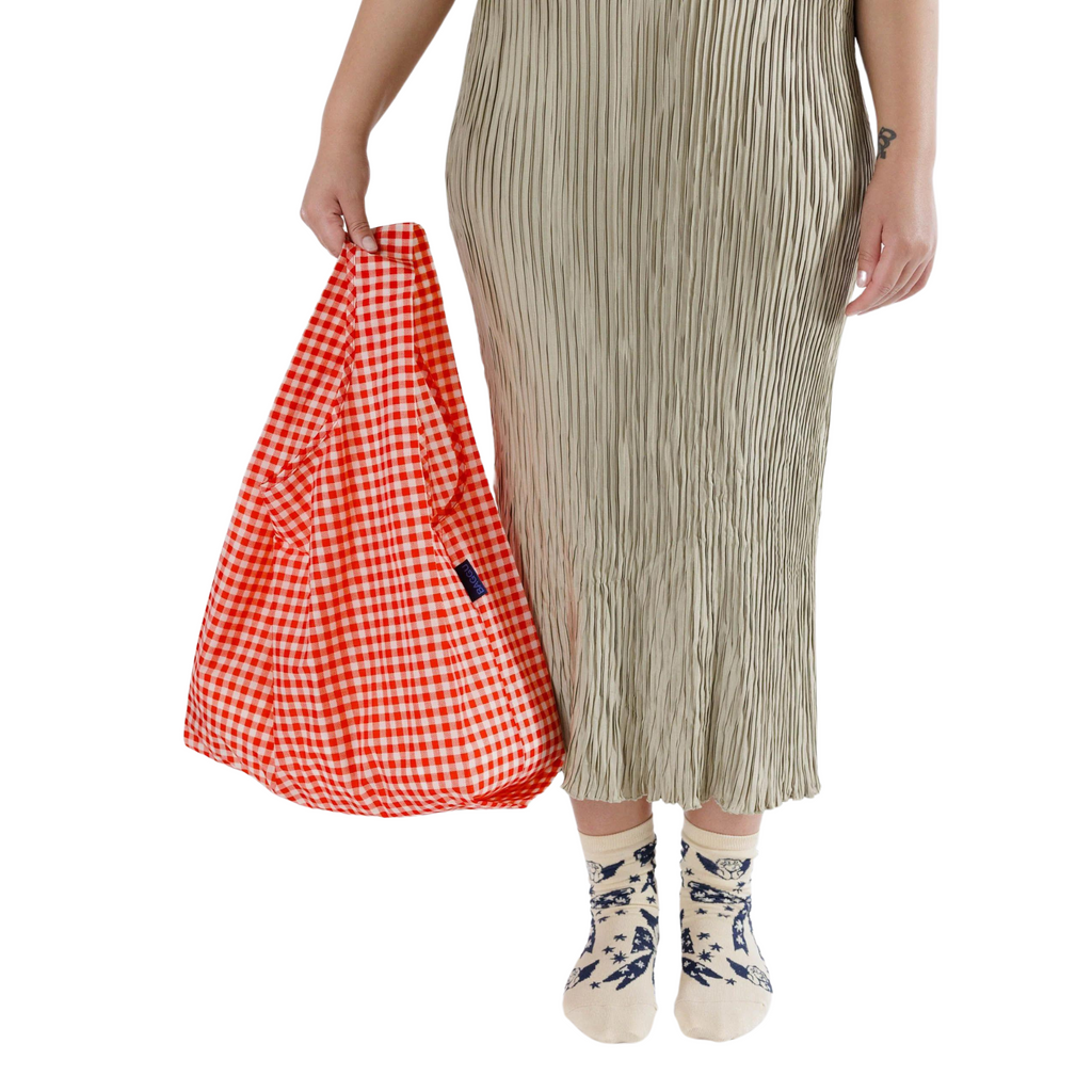 Red Gingham Reusable Tote Bag