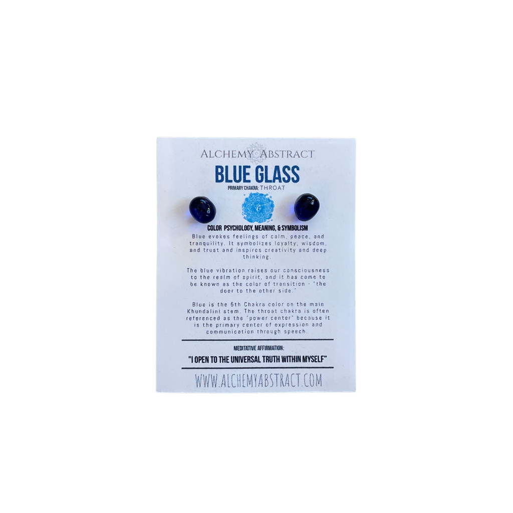 Blue Glass Crystal Studs