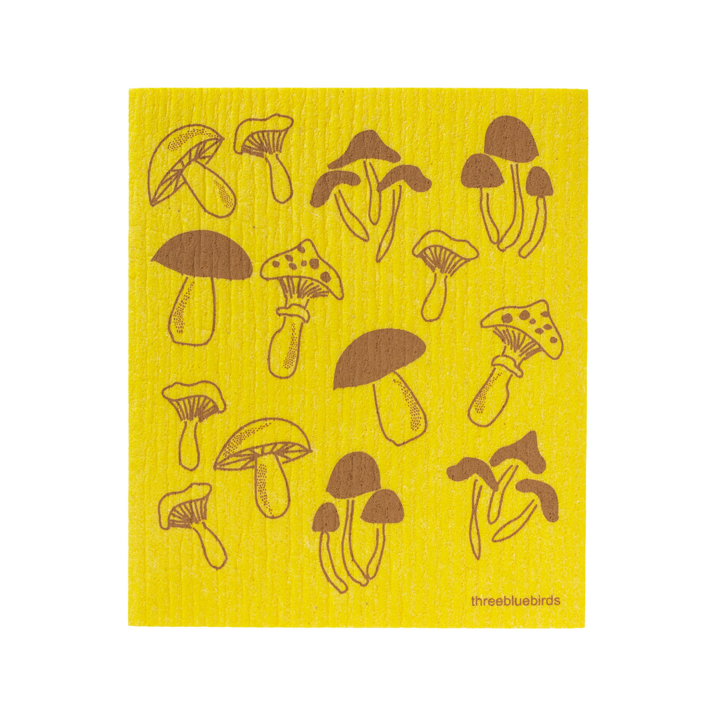 Brown Fungi on Yellow Swedish Dishcloth