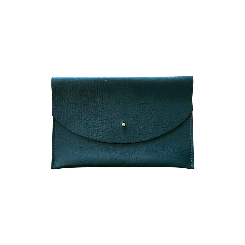 Kelp Leather Envelope Pouch