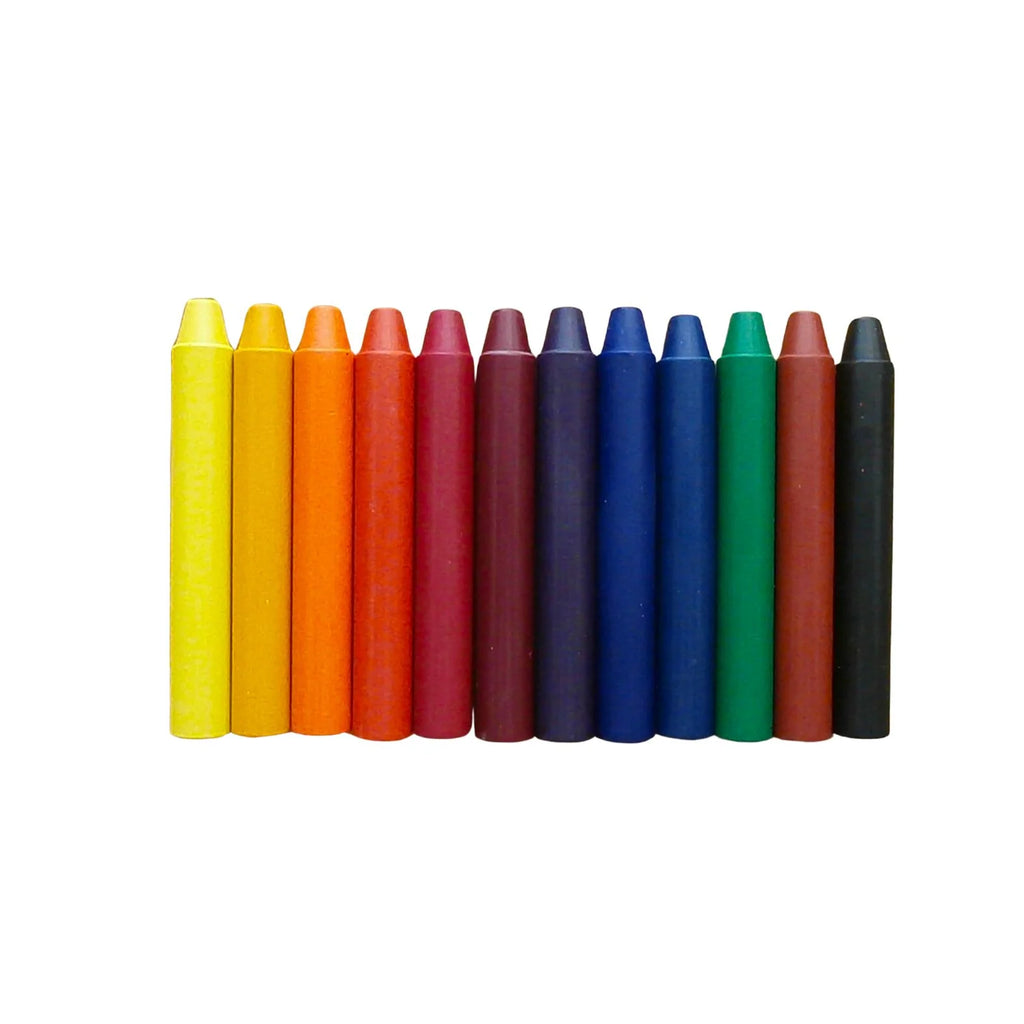 Organic Beeswax Crayons: 12 Classic Colors in Stick