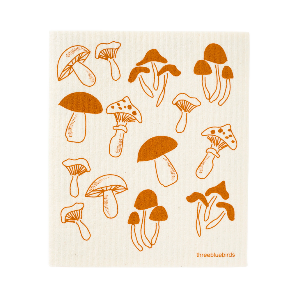 Brown Fungi Swedish Dishcloth